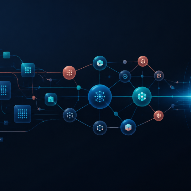 Illustration depicting the evolution of B2B Go-to-Market strategy from traditional sales funnels to integrated revenue systems connecting marketing, sales, AI and customer growth.